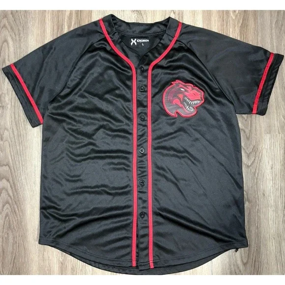 Excision Headbanger Baseball Jersey Tour Men's L EDM Electronic Music DJ T-Rex - Picture 1 of 7